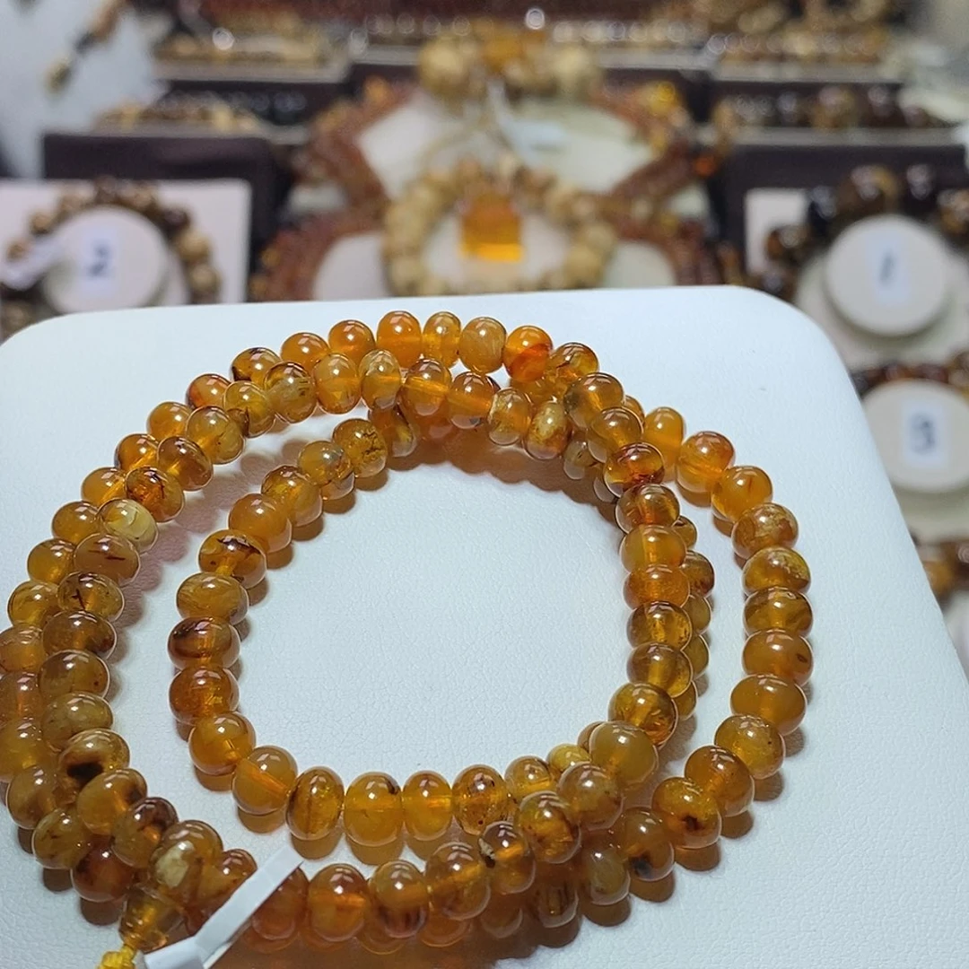琥珀未镶嵌裸石蜜蜡6m