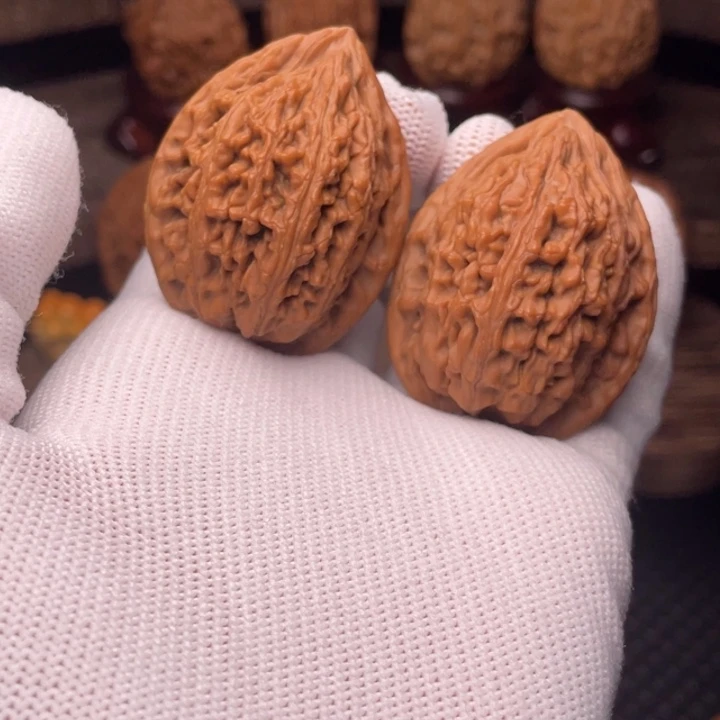 文玩核桃把件秦岭野生山魄系列归一35小刮尖