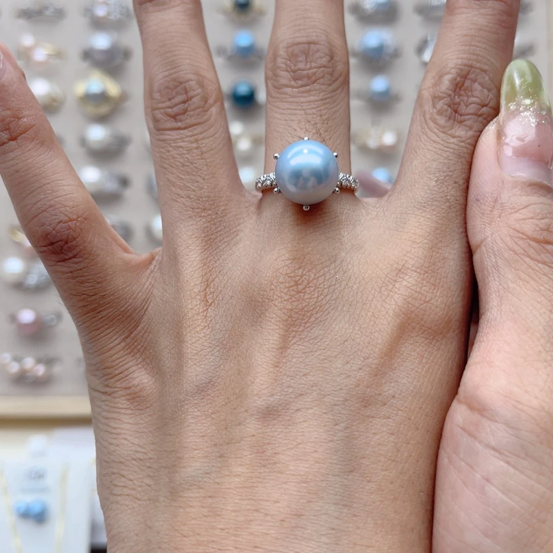 戒指合金淡水珍珠樱****子