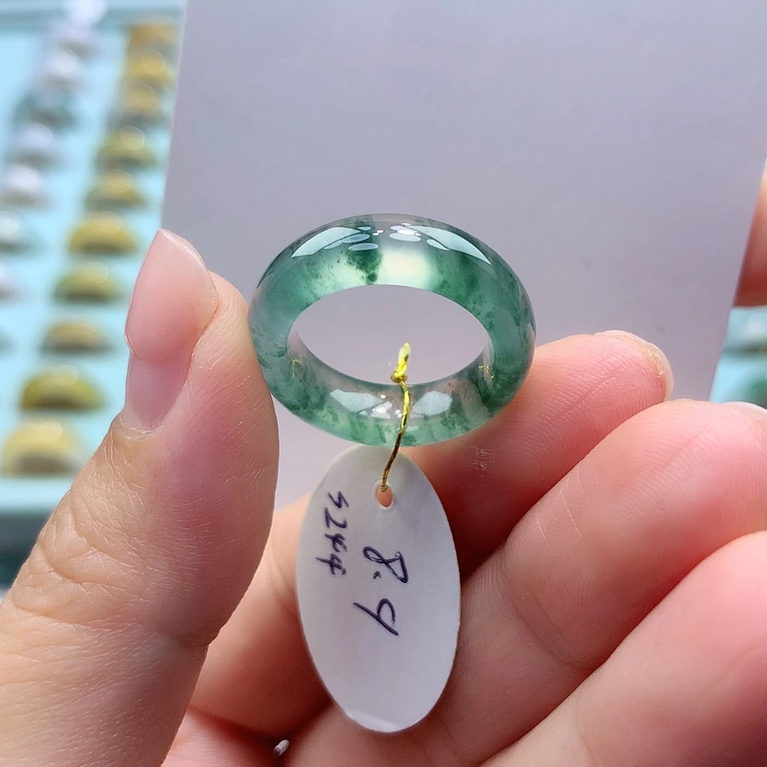 未镶嵌戒指翡翠8.9圈