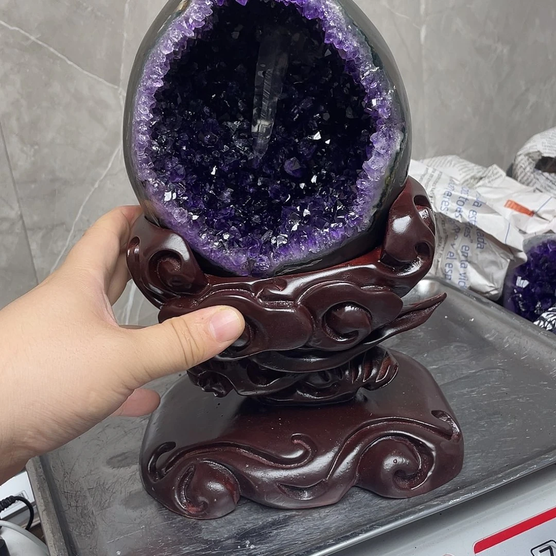 苏***饰紫晶未镶嵌大型摆件（非配饰）
