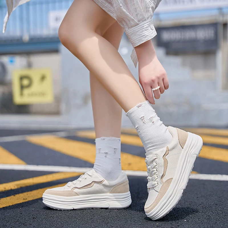 【大七口专属】TASMAN AUS真皮拼接厚底板鞋4225