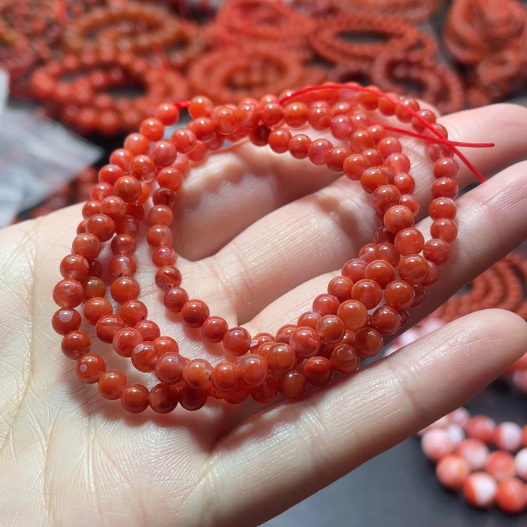 南红玛瑙手链未镶嵌
