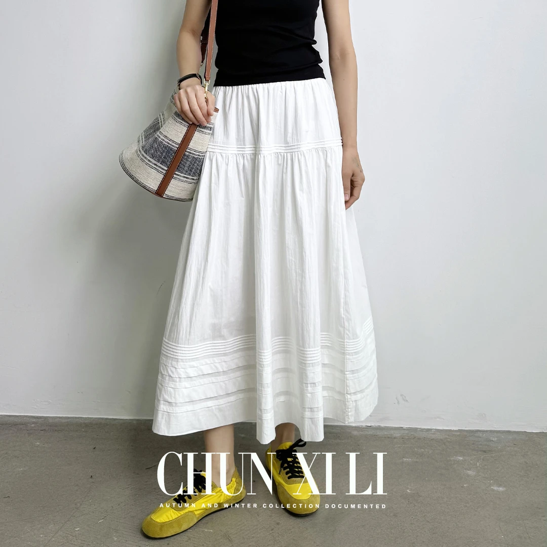 CHUNXILI/春熙里 小众设计感白裙子D04B51006