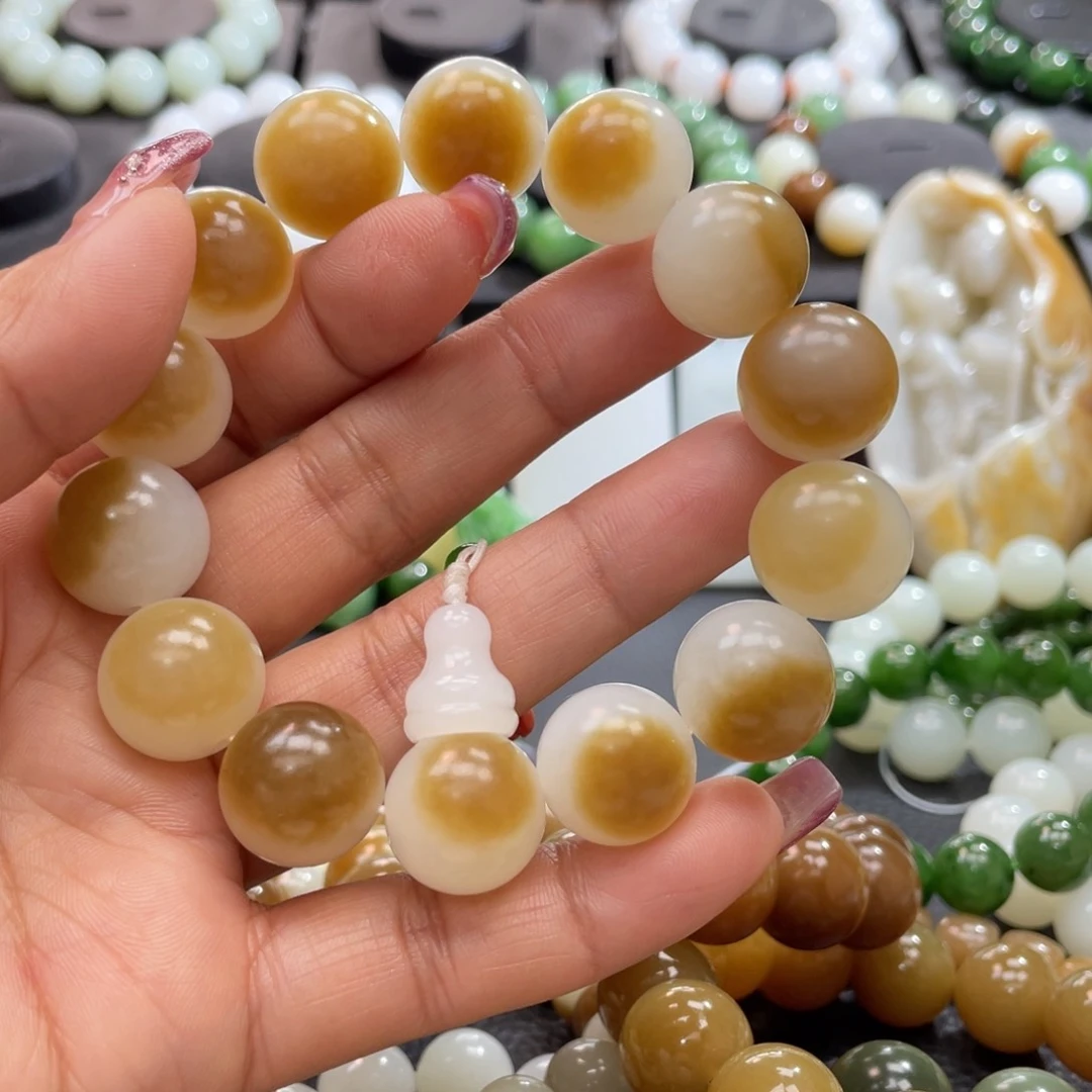 和田玉手串未镶嵌嘟**.