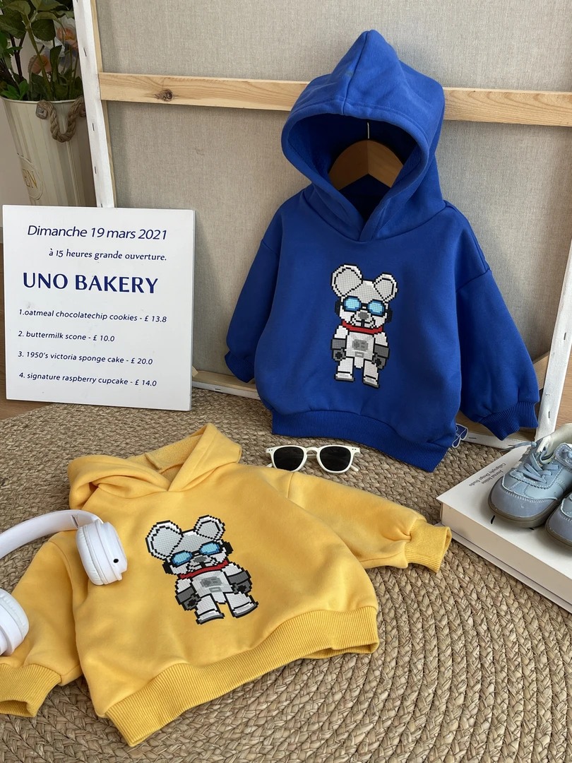 7-3小o爸男婴童【浮力】连帽加绒卫衣XQEZD1111A