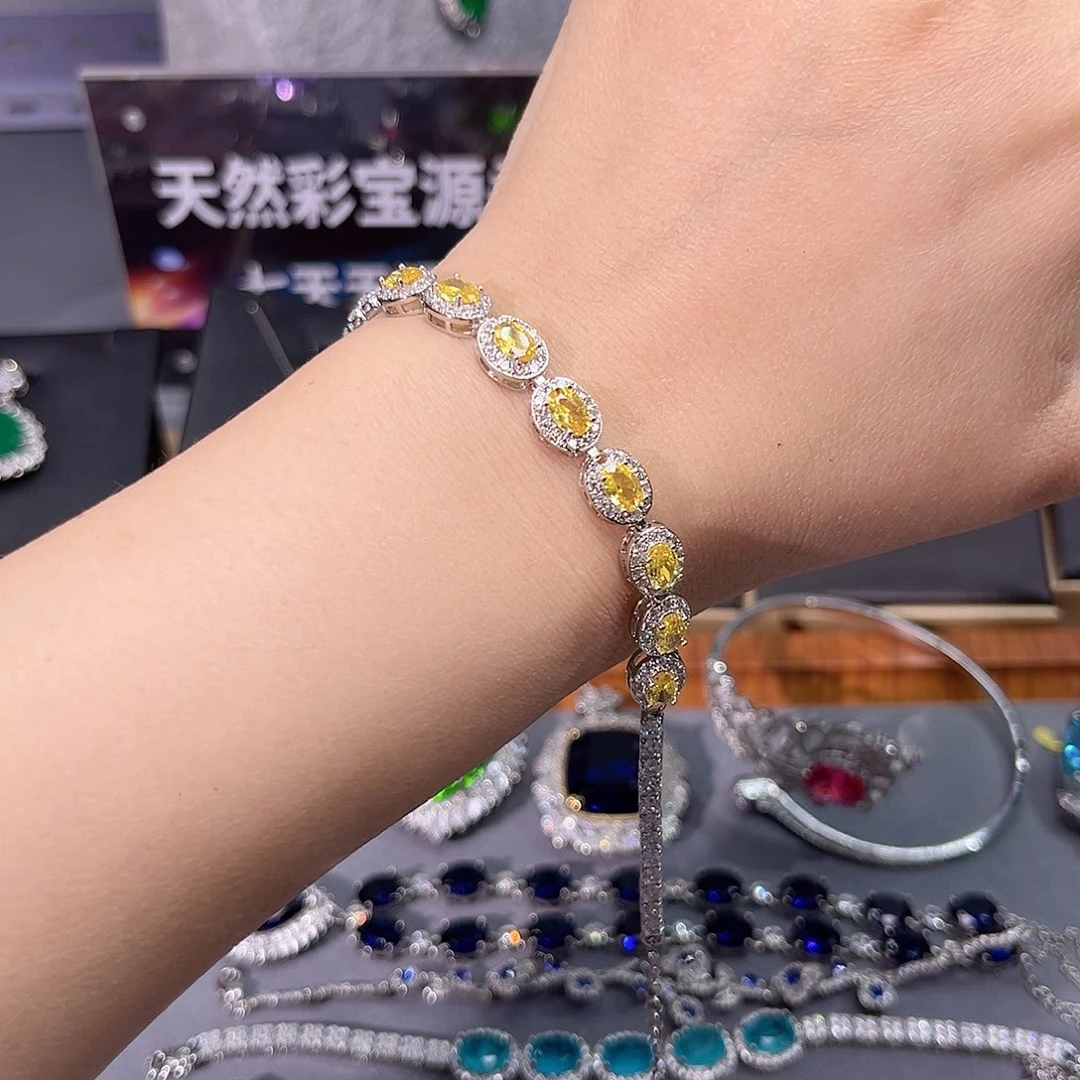 蓝宝石颈饰银S925镶嵌t 47