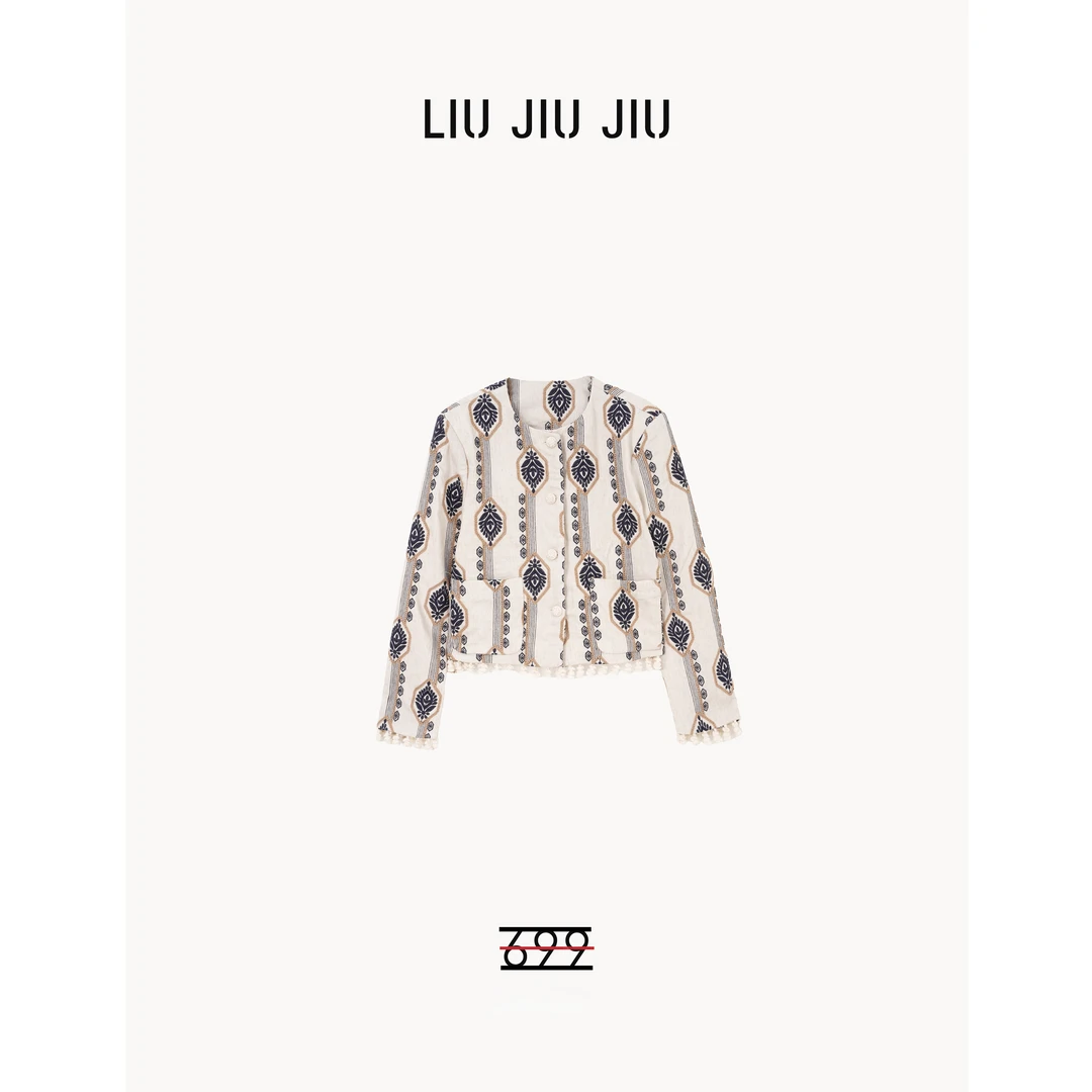 LIUJIUJIU 春季新款复古小众设计简约百搭衬衫短外套上衣WT3340L