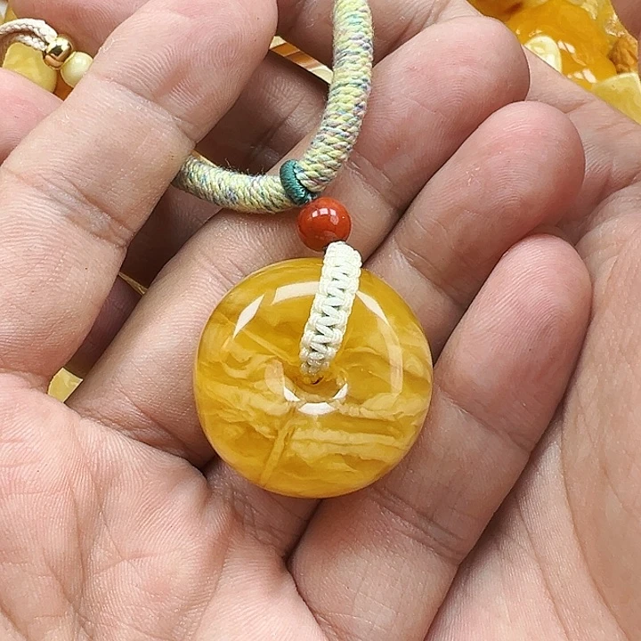 蜜蜡未镶嵌珠宝奇石星*蜜蜡吊坠