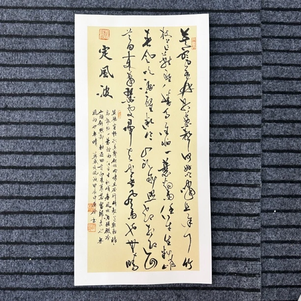 苏轼定风波四尺四开 66/33 草书行书两种书体画心宣纸