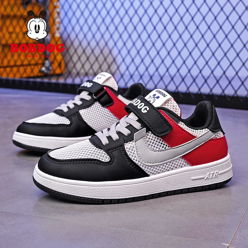 巴布豆童鞋男童网面低帮运动鞋2025夏季新款时尚男孩户外运动板鞋