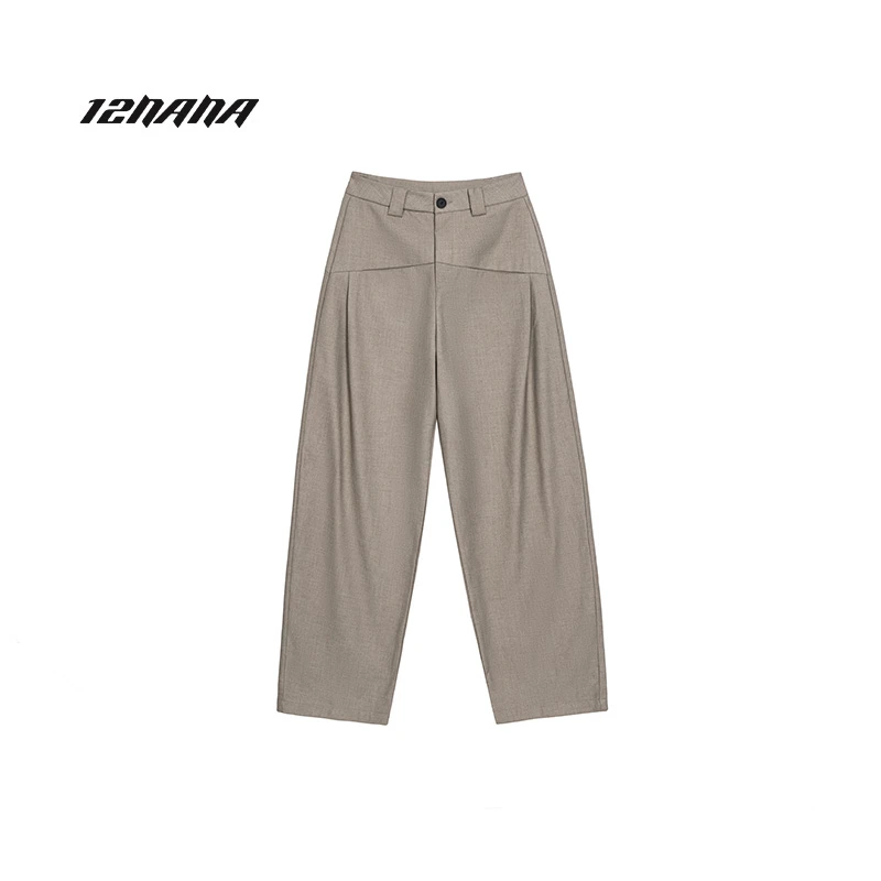 秋冬加绒加厚老钱风弯刀西裤垂感宽松显瘦拖地香蕉裤