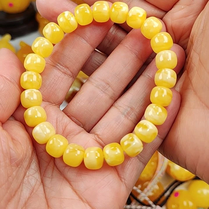 琥珀手串未镶嵌手串9