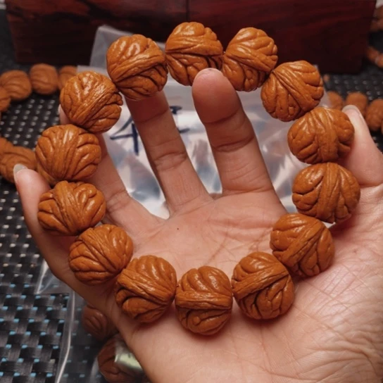 桃核手串龙纹桃核