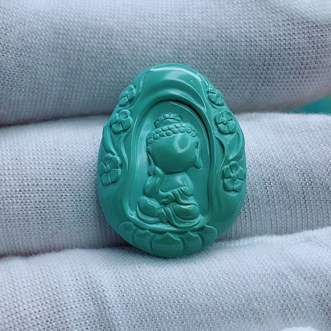 绿松石未镶嵌无相佛