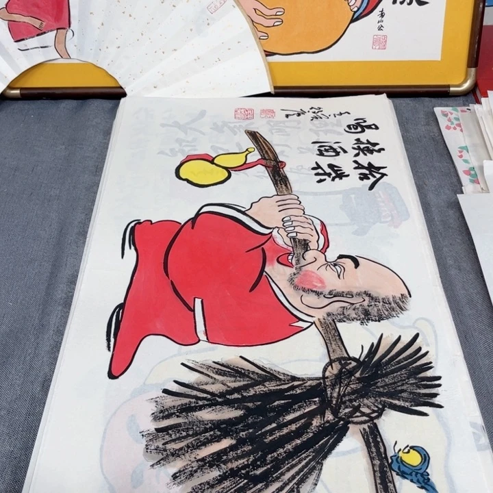 国画手绘禅意画一物一拍