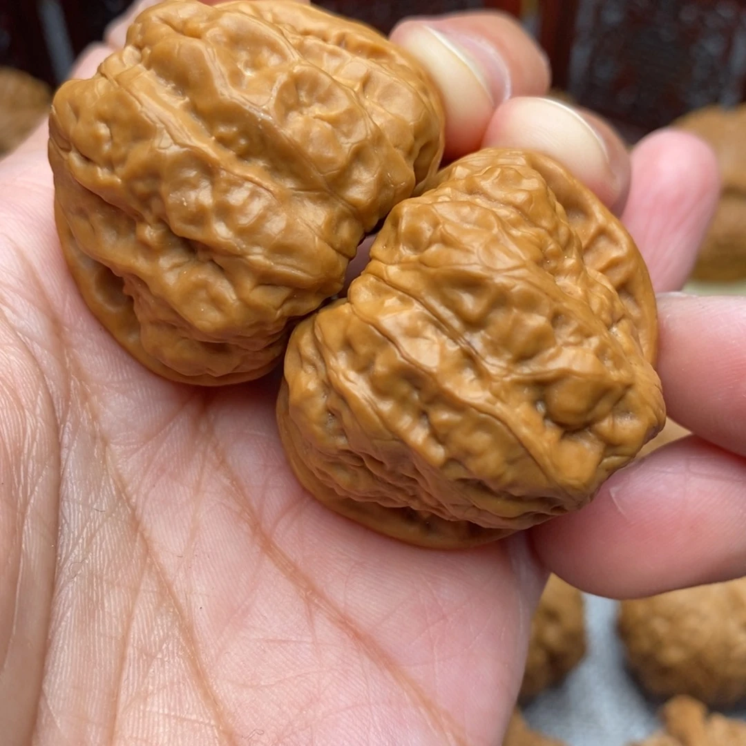 文玩核桃把件三*蛙38尺