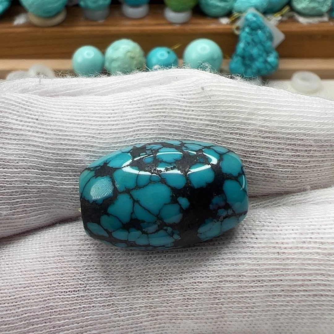 绿松石桶珠 未镶嵌