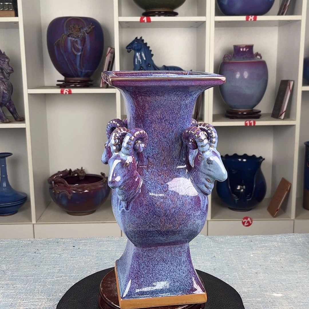 瓷片四羊方尊大师作品
