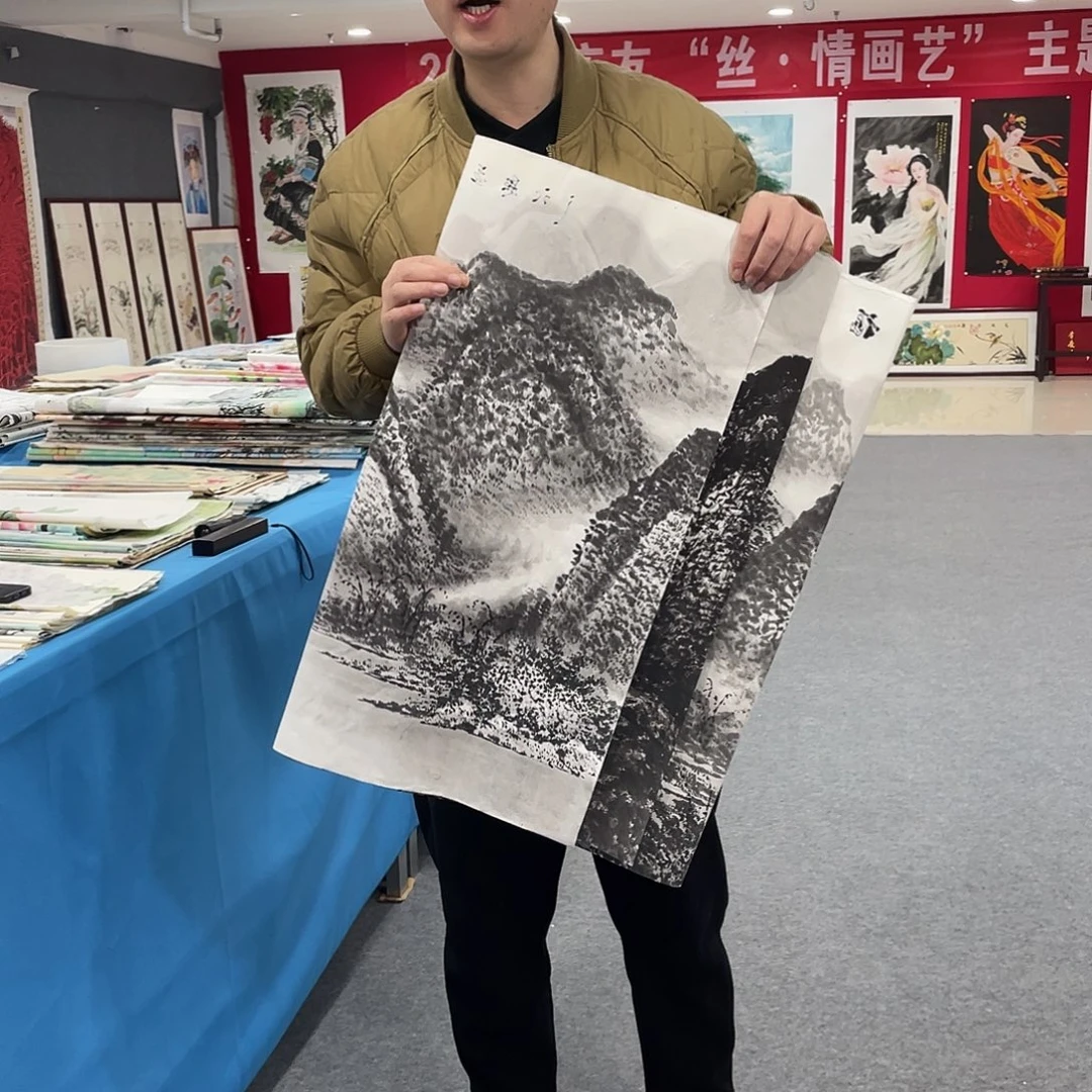 国画今天上午国画作品展示