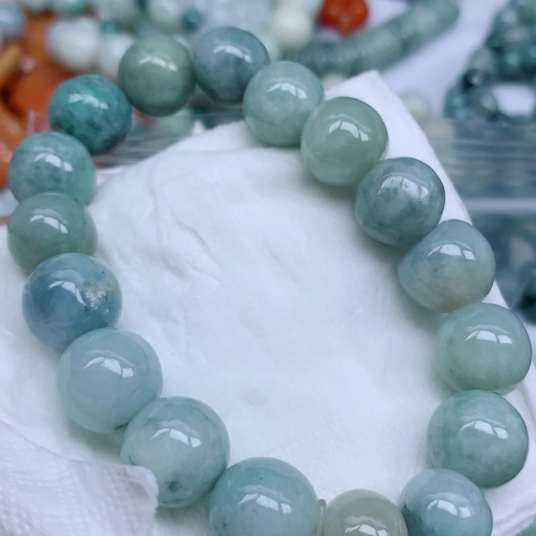 翡翠未镶嵌项链珠子珠