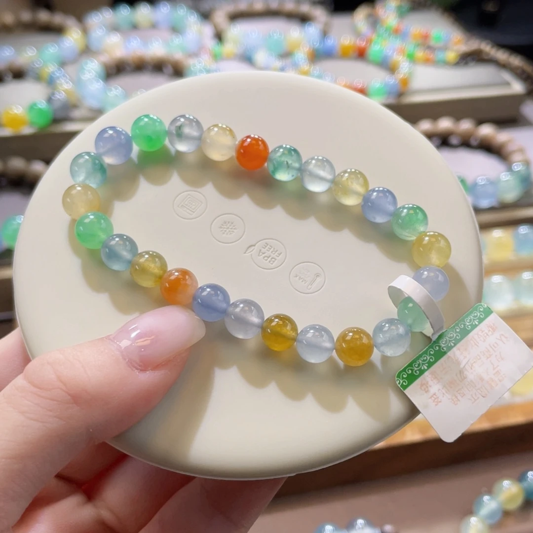 翡翠未镶嵌手链卡7+