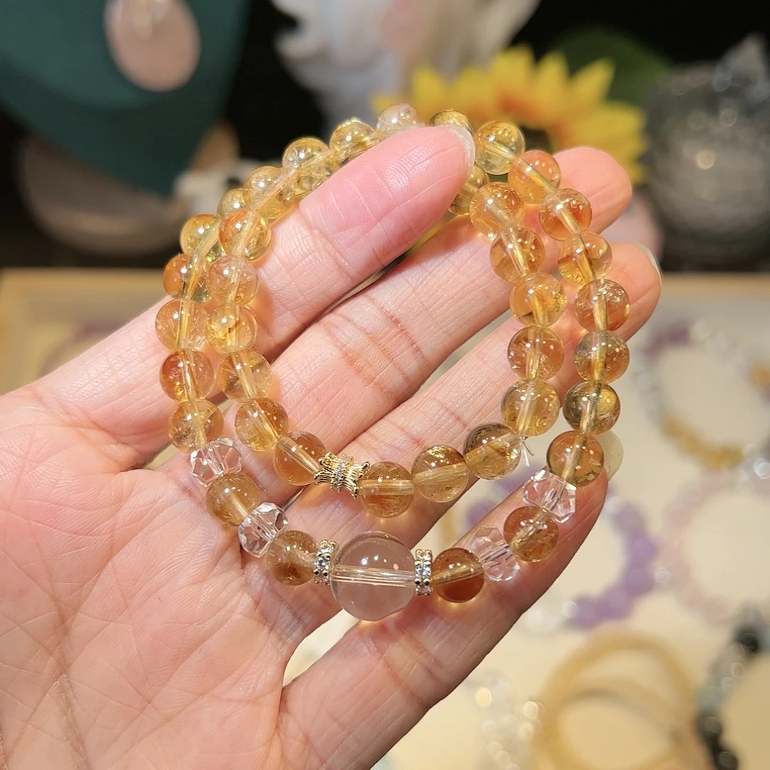 水晶手链未镶嵌黄