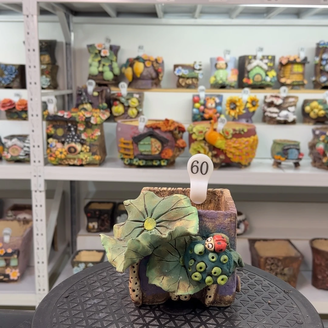 本默花器麦饭石花盆