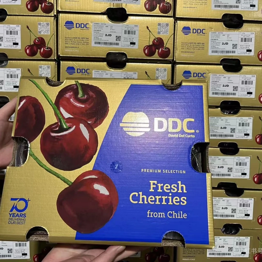 （南姐）DDC品牌海运甜心2J车厘子，5斤装原包装，包邮 内附果径卡