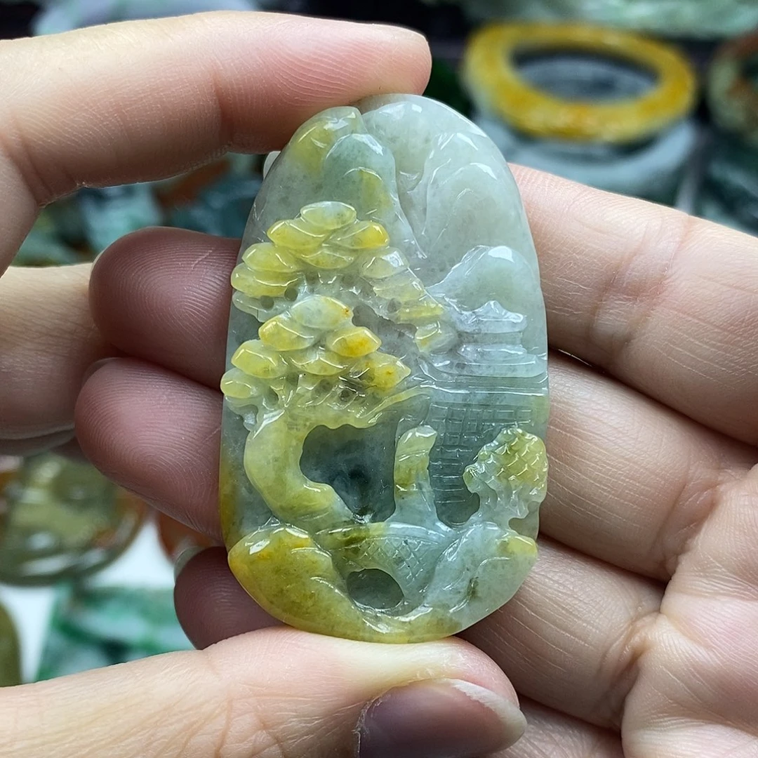 颈饰未镶嵌翡翠牌子