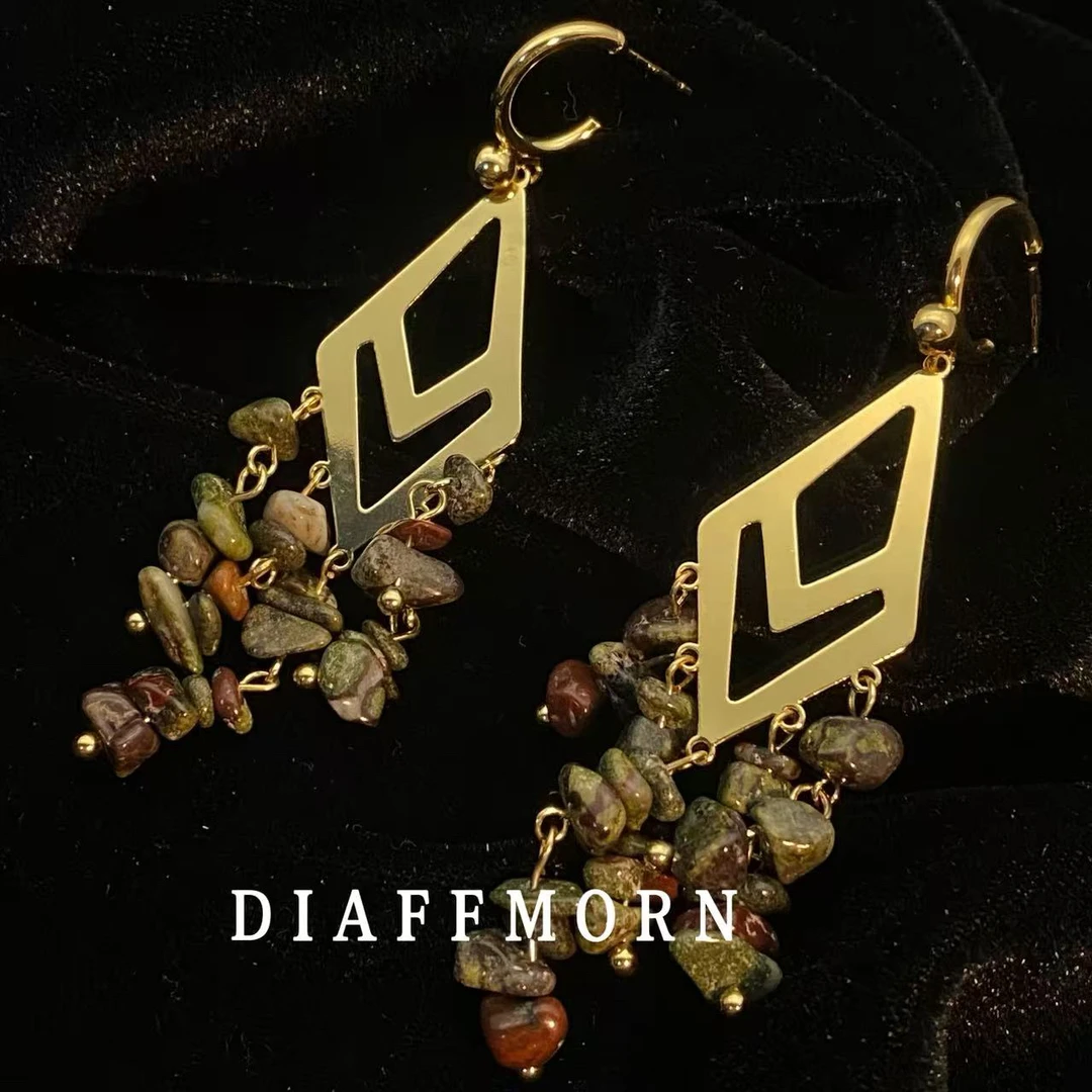 铜合金树脂耳饰 YM《暮光》 重工气质高级复古耳环