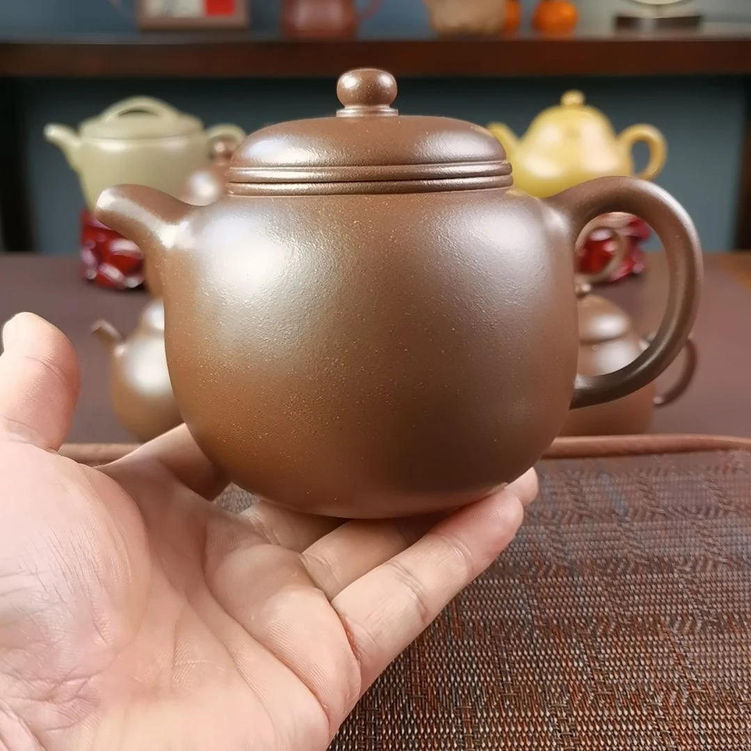 紫砂茶壶紫玉金砂景舟匏尊570CC