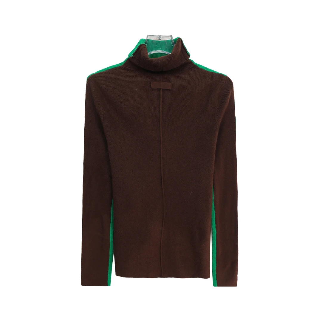 秋冬内搭高领撞色洋气修身显瘦小众针织衫S5260