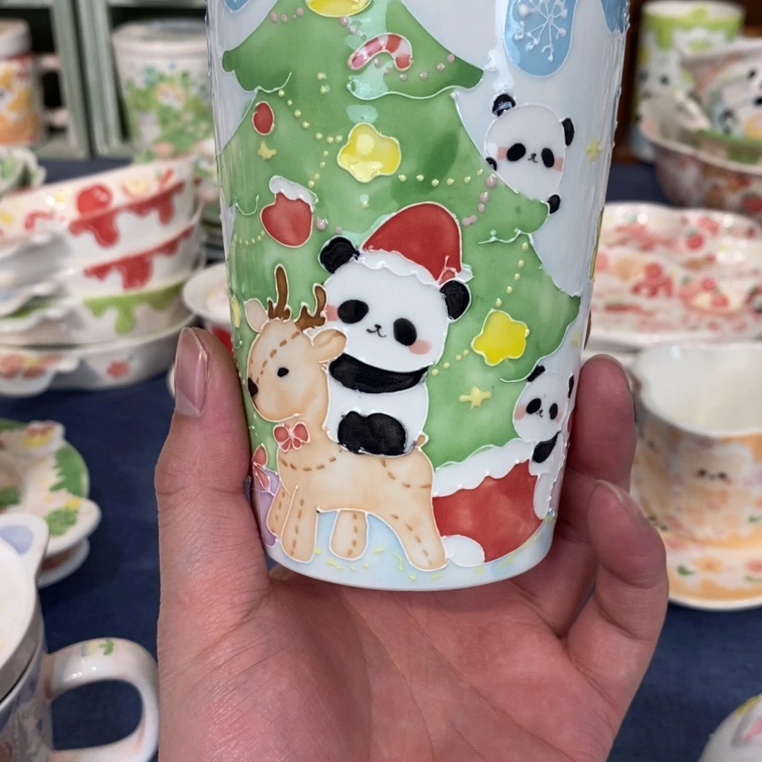 柯****瓷片熊猫吸管杯福利价格
