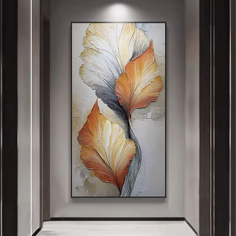 简约轻奢立体肌理装饰画入户走廊过道沙发背景墙挂画80160