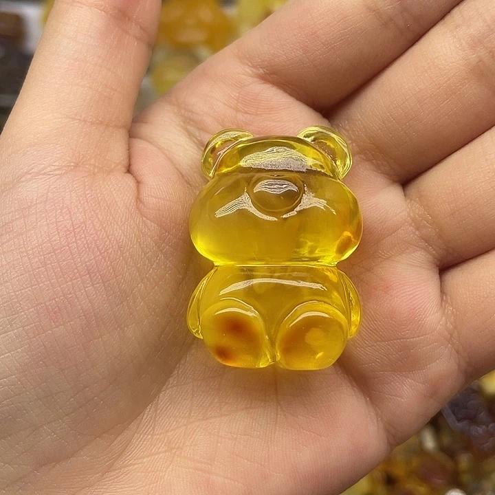 未镶嵌琥珀裸石天然琥珀蜜蜡圆熊10.9克