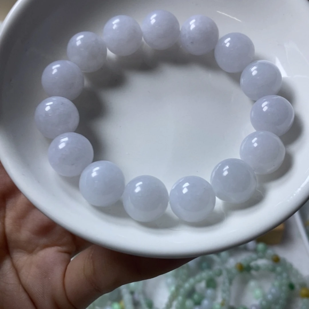 未镶嵌手链翡翠粉紫卡12.3