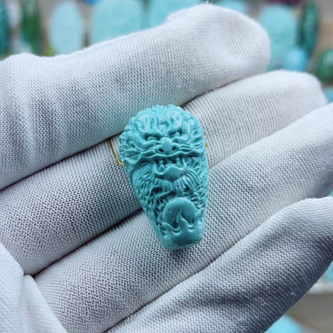 未镶嵌绿松石珠宝奇石15mm