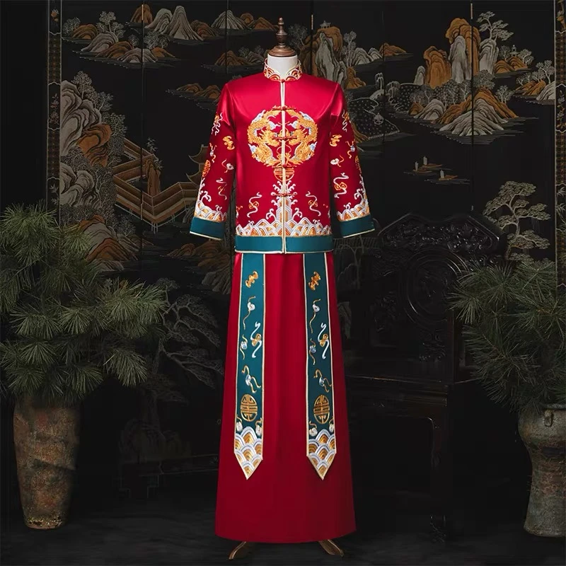 奢华情侣秀禾服2025新款结婚新娘重工礼服早春中式嫁衣婚礼出阁服