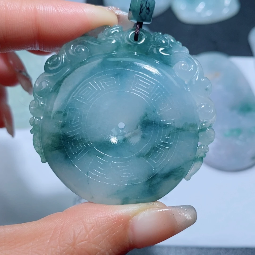 定制翡翠未镶嵌刘**月定制吊坠