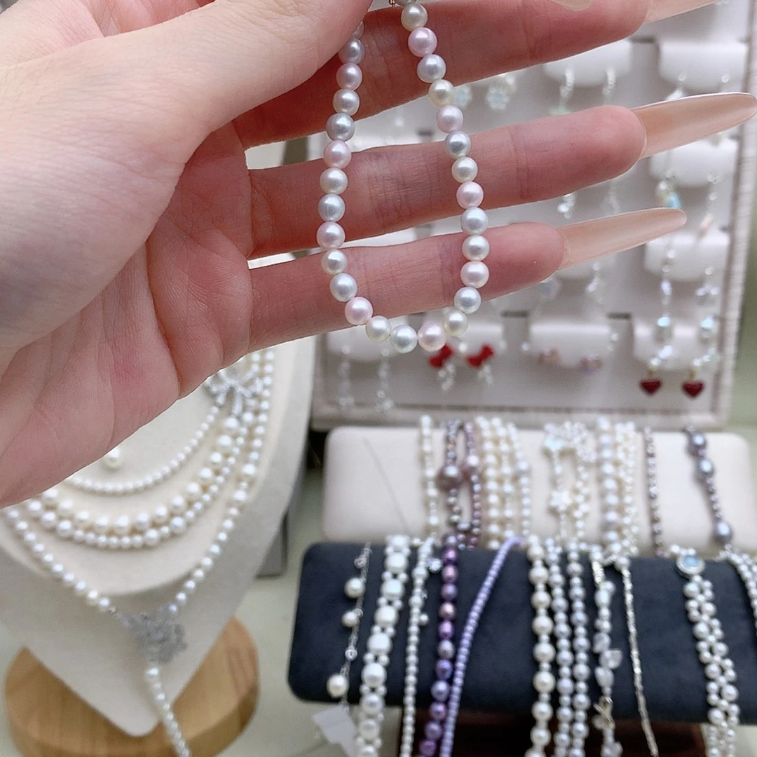 银S925镶嵌淡水珍珠耳饰