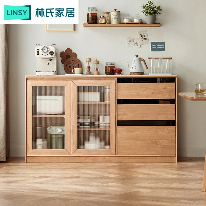 林氏家居厨房餐边柜靠墙一体家具储物柜客厅置物酒柜OU3T ZH