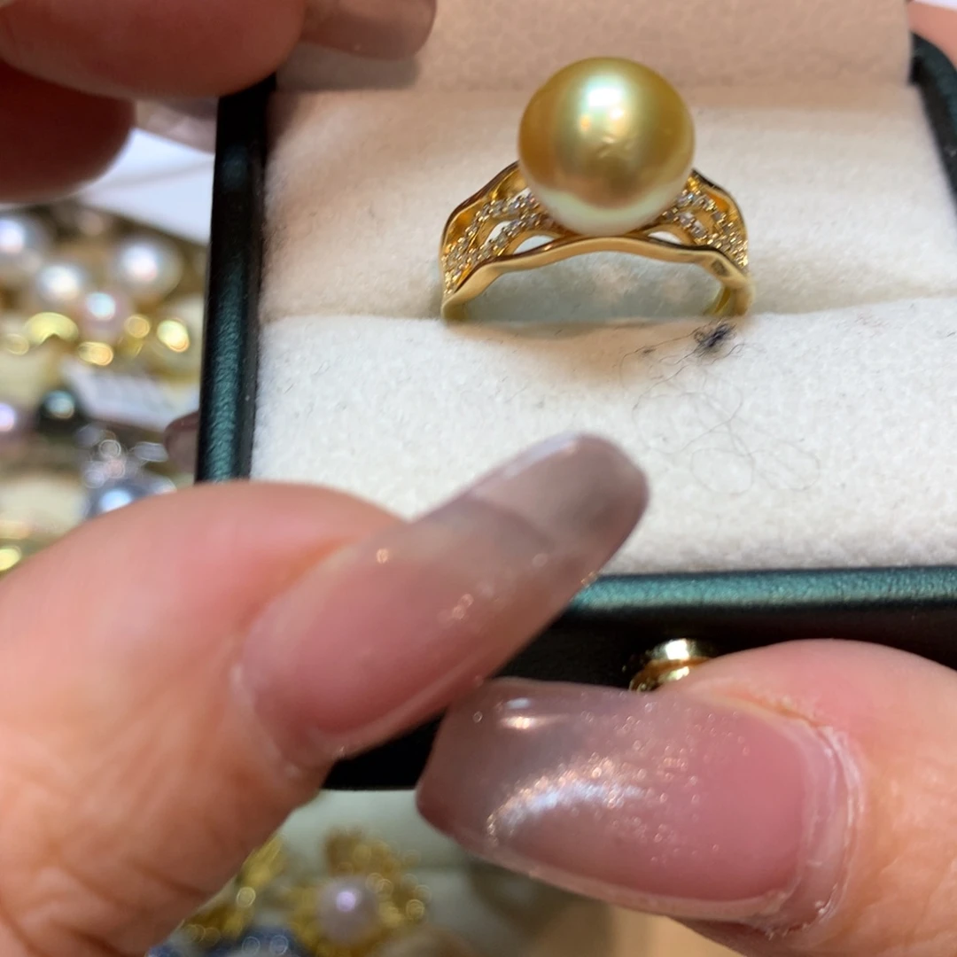 海水珍珠戒指银S925镶嵌