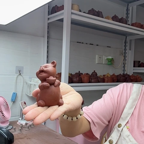 紫泥茶宠猪猪茶宠茶宠