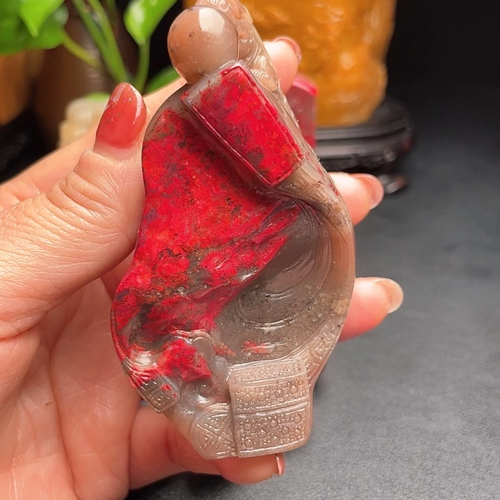 鸡血石昌化鸡血石把件摆件