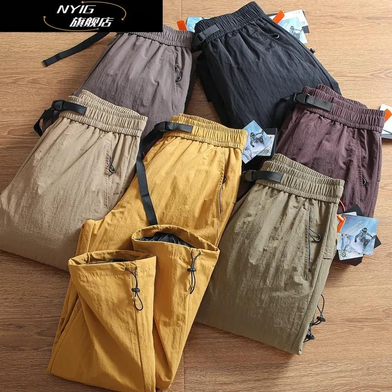 NYIG爆款防寒裤防风防泼水冬季户外加厚保暖羽绒裤情侣鸭绒工装裤