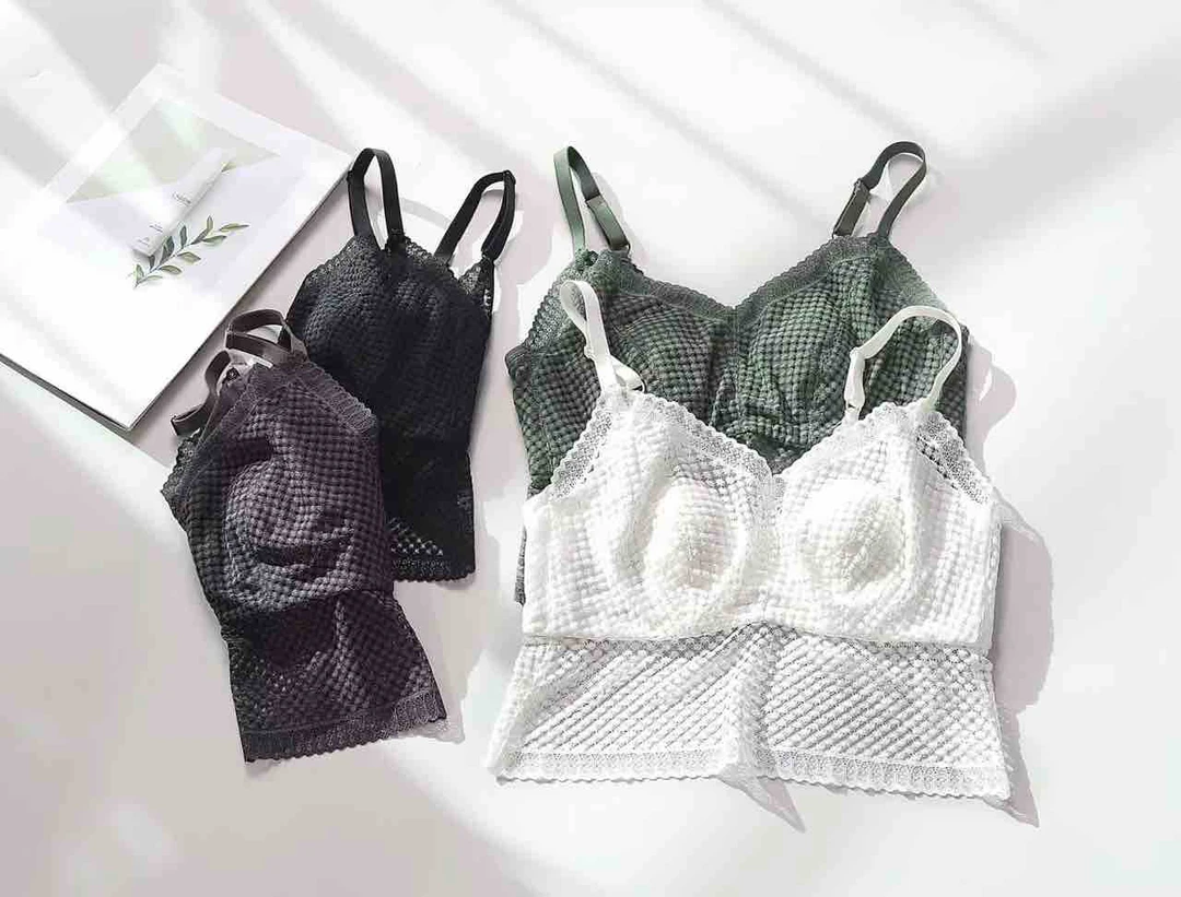 XXJ 兔耳杯记忆棉超薄蕾丝美背女士吊带背心免穿文胸8287