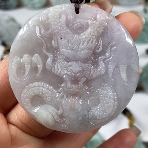 翡翠颈饰未镶嵌龙行天下福利