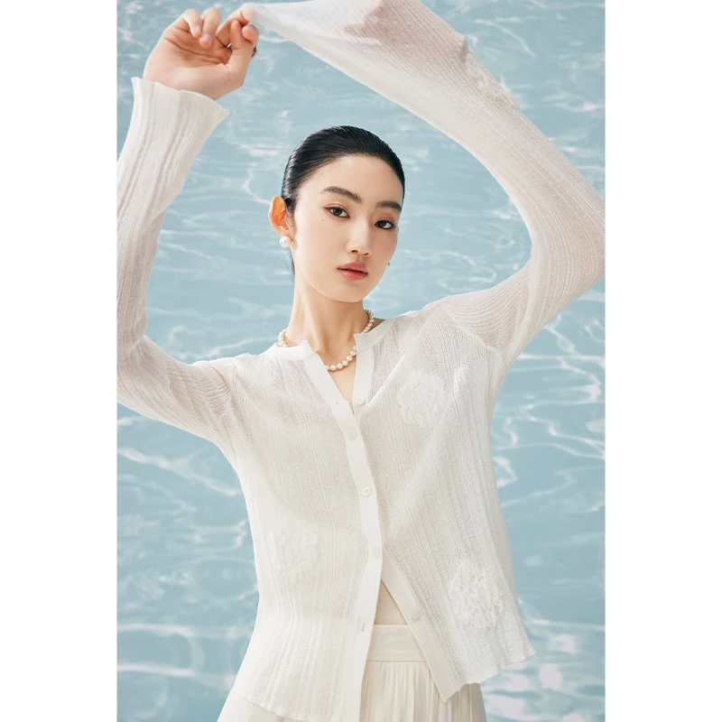 【陈大可专属】MandyZhang女夏吊带外搭罩衫上衣MK0698