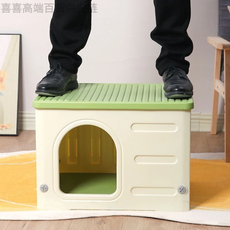 流浪户外狗屋四季通用冬季保暖猫屋室外防雨封闭式狗窝猫咪房子